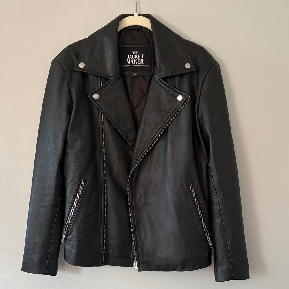 Women's Classic Black Leather Biker Jacket